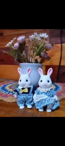 Casal coelhinhos TIPO Sylvanian families