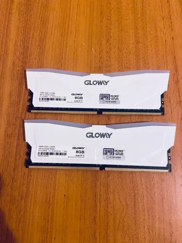 Kit 16GB (2x8GB) DDR4 3200MHz RGB Branca Gloway - Funcionando Perfeitamente