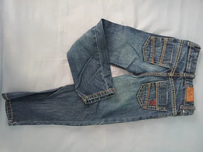 Calça Jeans Saruel infantil Zara Baby (c/ ajuste de elástico interno) tam: 24-36M