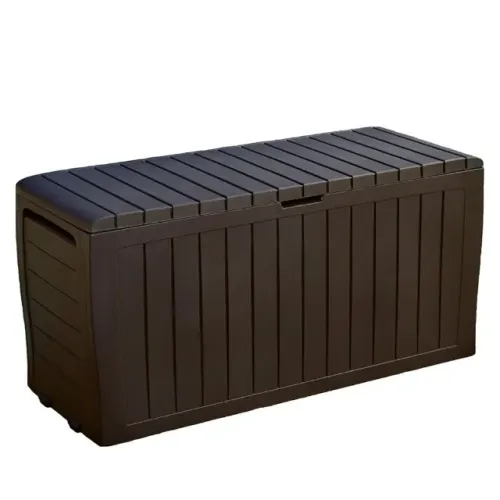 Bau Plástico 270L Keter Marvel Marrom Quintal Piscina Sol/Chuva