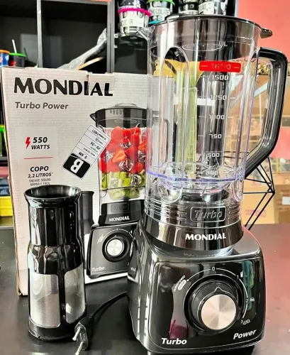 LIQUIDIFICADOR MONDIAL TURBO POWER 550W - PRONTA ENTREGA