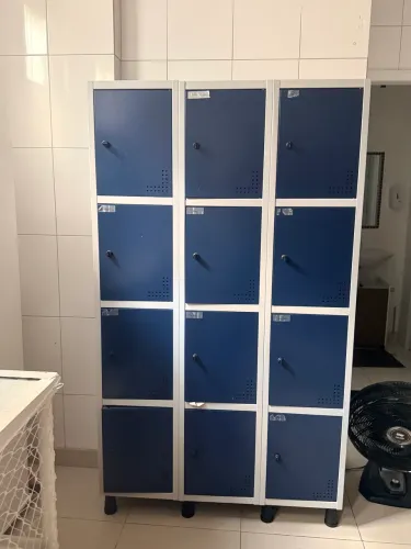 Armário Locker Guarda Volume Aço Light 3v 12 Portas