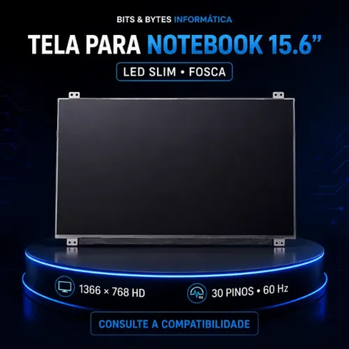 Tela de notebook - 15.6 slim 30 pinos, hd, 60hz