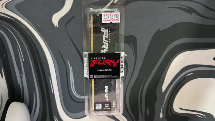 Memória DDR4 Kingston Fury Beast, 16GB, 3200MHz, Preto