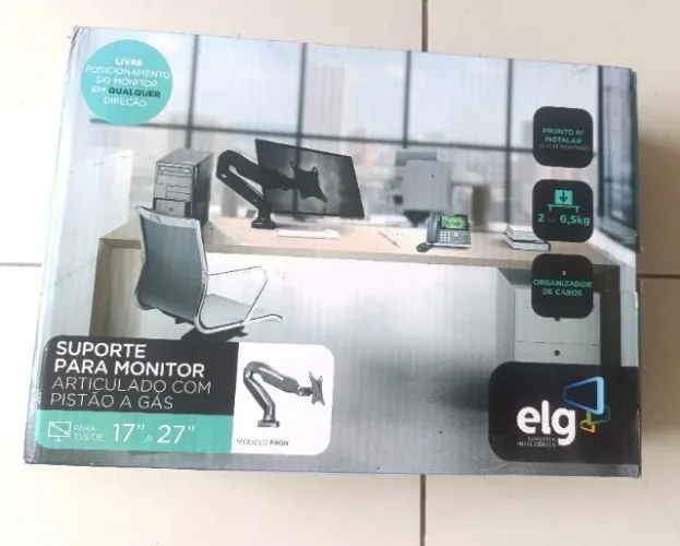 Suporte de mesa ELG para monitor pistão a gás