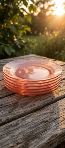 Conjunto 6 pratos fundos para refeição rosé duralex original