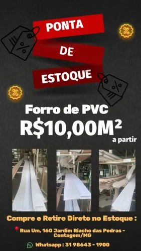 PONTA DE ESTOQUE - FORRO PVC