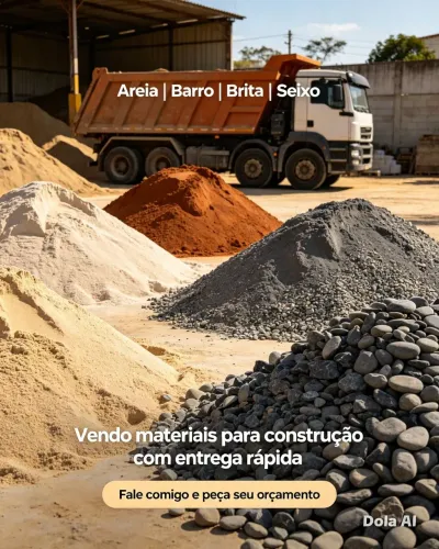 VENDO BARRO, AREIA, BRITA E SEIXO!