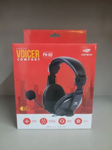 Headset com Microfone C3Tech Voicer Comfort PH-60BK. 