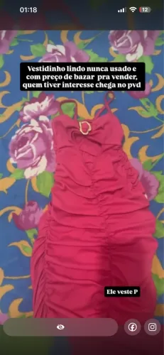 Vestido rola de tecido canelado NOVO