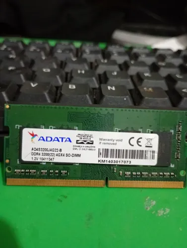 Duas Memórias RAM Notebook ADATA 4Gb DDR4 3200MHz