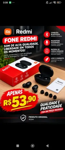 Fone redimi original lacrado novo