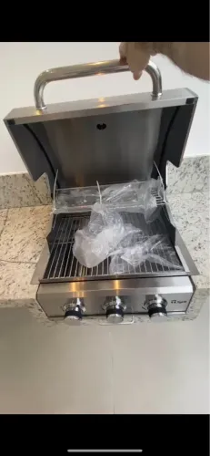 Churrasqueira a gás INOX 304 3 queimadores NOVA TGRILL