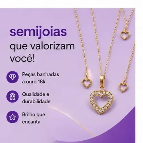 Semijoias Banhadas a ouro 18k com preço imperdivel.