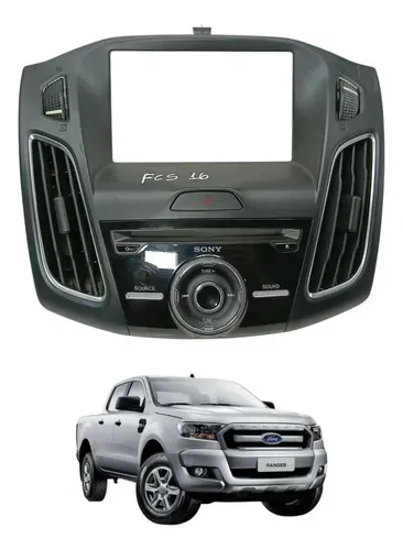 Comando Radio Com Moldura Ford Ranger 2016 2017 Difusor Ar
