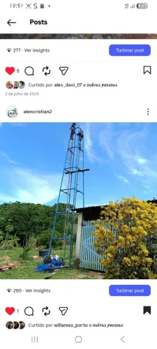 Perfuração de poços artesiano 