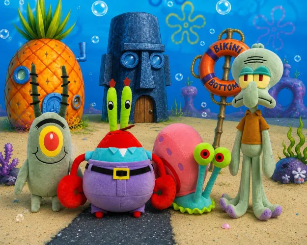 Turma fenda do biquíne Bob esponja 