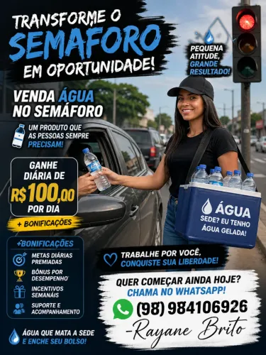 VENDEDOR DE ÁGUA NO SEMÁFORO