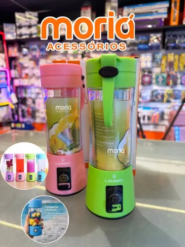 Mini Liquidificador Portátil Elétrico Verde 380 Ml Academia Shakes Sucos Vitamina Pequeno