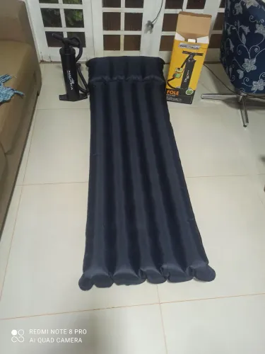 Colchão Inflável Solteiro Nautika + Bomba Dupla Ação ?