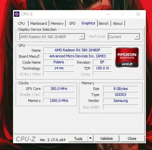 PLACA DE VIDEO Radeon RX 580 Streaky White, 8GB, GDDR5, 256-bit