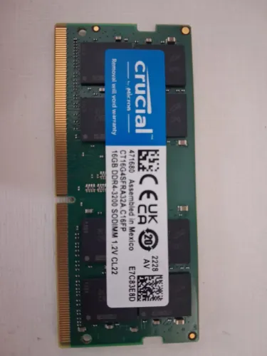 Lote Peças: RAM 16GB Crucial  + SSD Samsung 512GB AHCI 