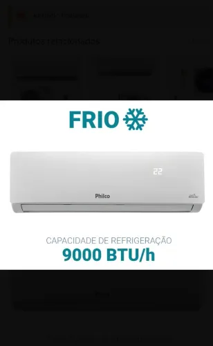 Ar-condicionado Philco Spllit inverter 9000btus