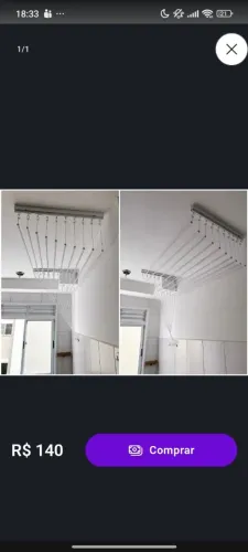 Varal de Teto Articulado 