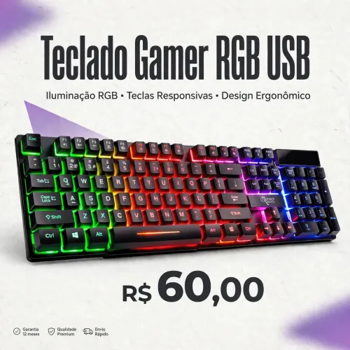 Teclado Gamer RGB (USB PC)
