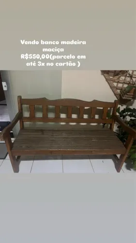 Banco madeira maciça
