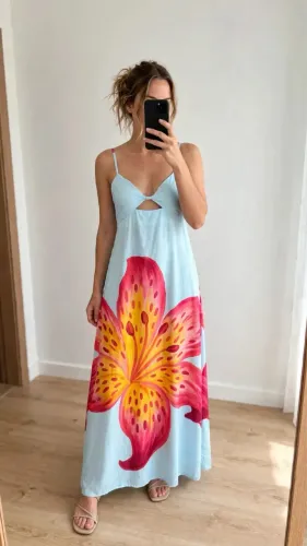 Vestido floral tendência novo ainda com etiqueta