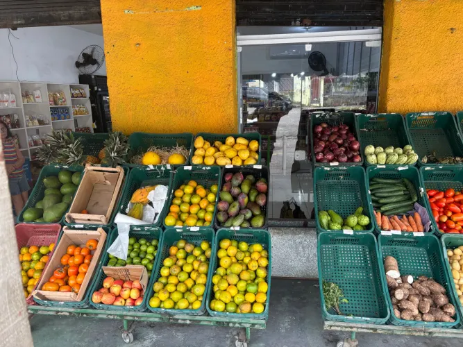 3 Bancada de hortifruti, com rodinha