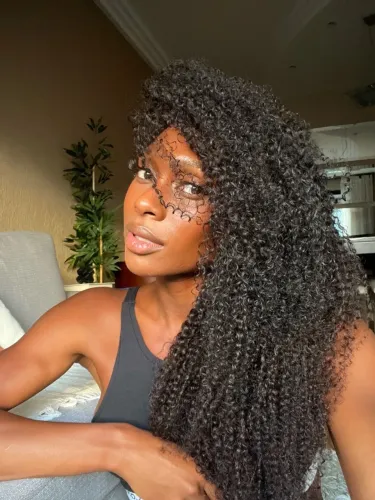 200g de Cabelo Humano Crespo 