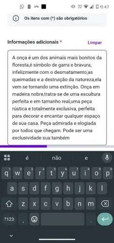 Onça Em Madeira Nobre.
