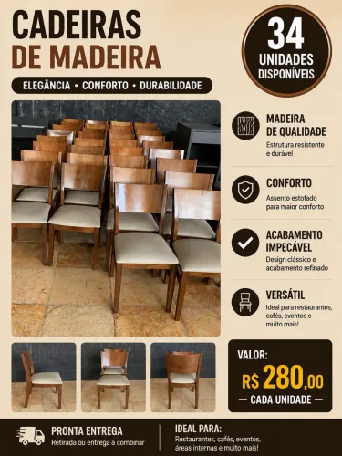 Cadeira madeira Osterno