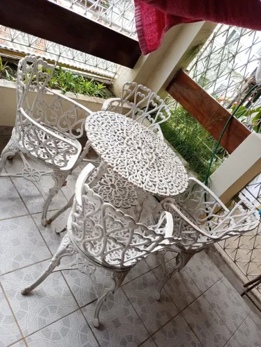 Conjunto de terraço de ferro