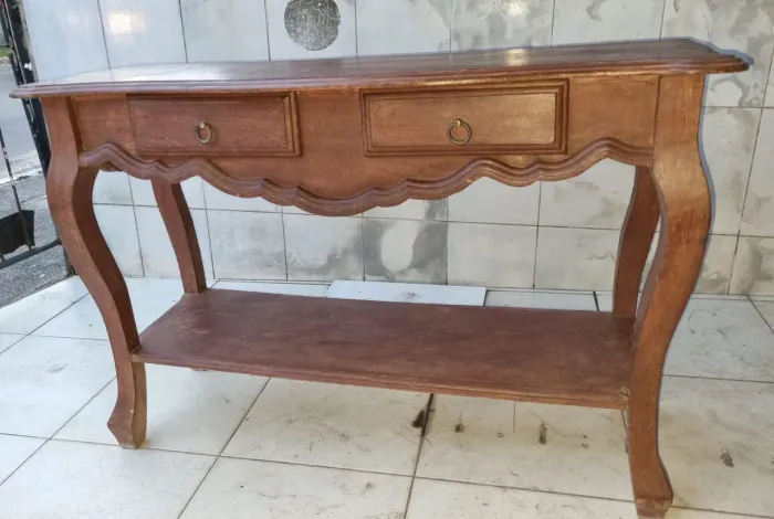 Aparador / Buffet de Madeira Maciça com 2 Gavetas - Estilo Clássico