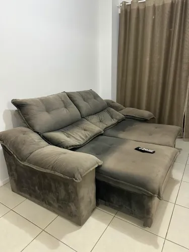 Barbada Sofá 2 lugares Suede Caramelo