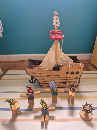 Navio Pirata de Madeira Fazendinha