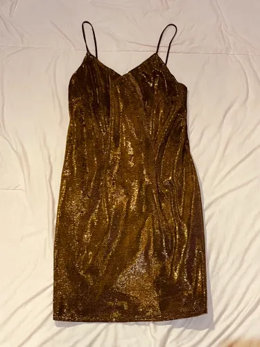 Vestido Dourado Lança perfume tamanho PP