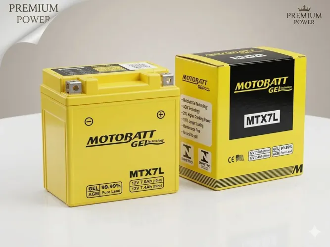 Bateria Motobatt GEL MTX7L 12V ? Nova, Nunca Usada (A Melhor do Mercado!)