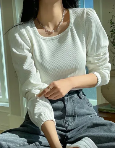 Camisa Branca Com Mangas Bufantes