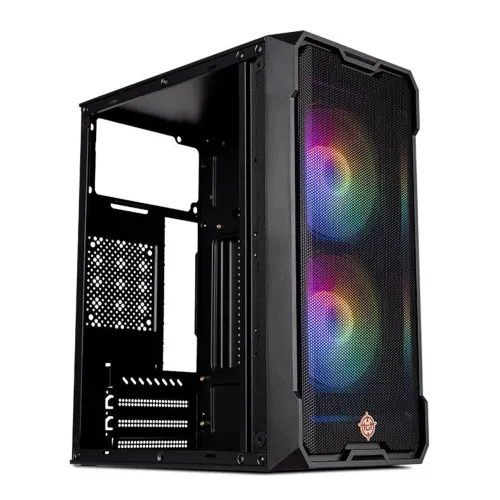 GABINETE GAMER TGT JESTER, LATERAL DE VIDRO, COM 2 VENTOINHAS, PRETO, TGT-JSR-BKGF01