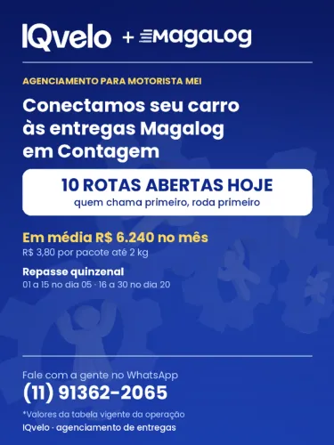 Motorista MEI com carro - entregas Magalog em Contagem