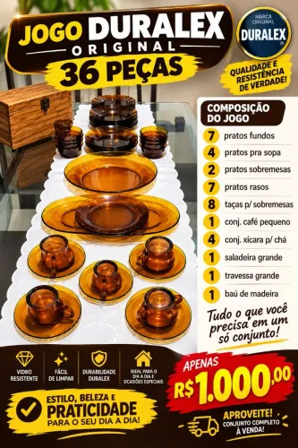 Jogo DURALEX Original 36 peças
