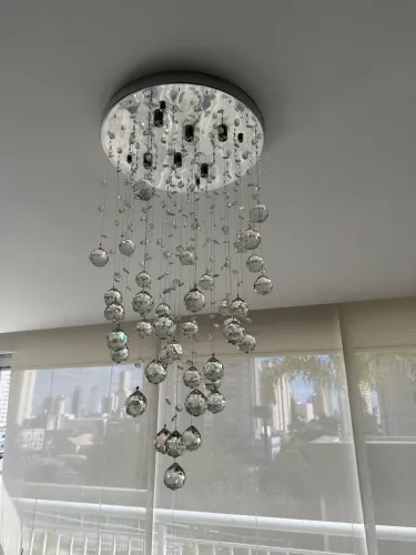 Lustre de bolas de cristal