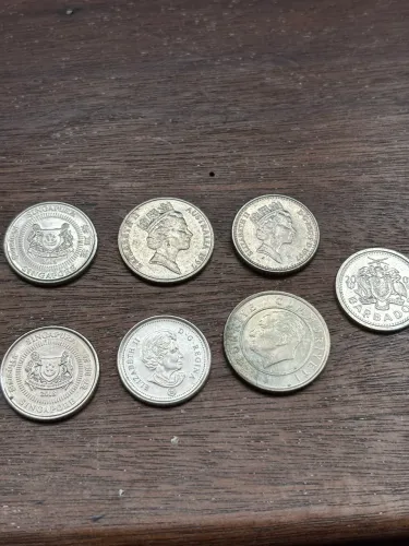 lote de moedas antigas