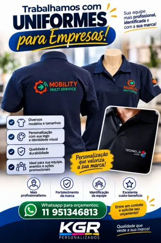 Camiseta e uniformes personalizados