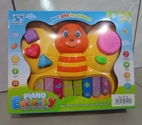 Brinquedo Piano Infantil Borboleta musical