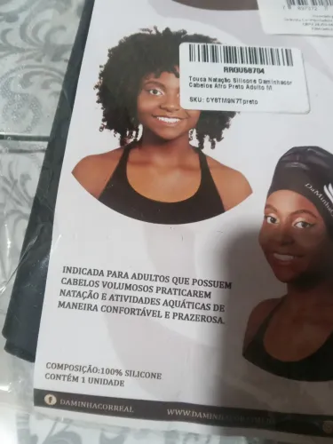 Touca de Natação para cabelos afro 